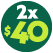 Todo a 2x$40 (4 al 27/9)