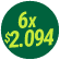 Aniversario 6x$2094 (24/9 al 25/10)